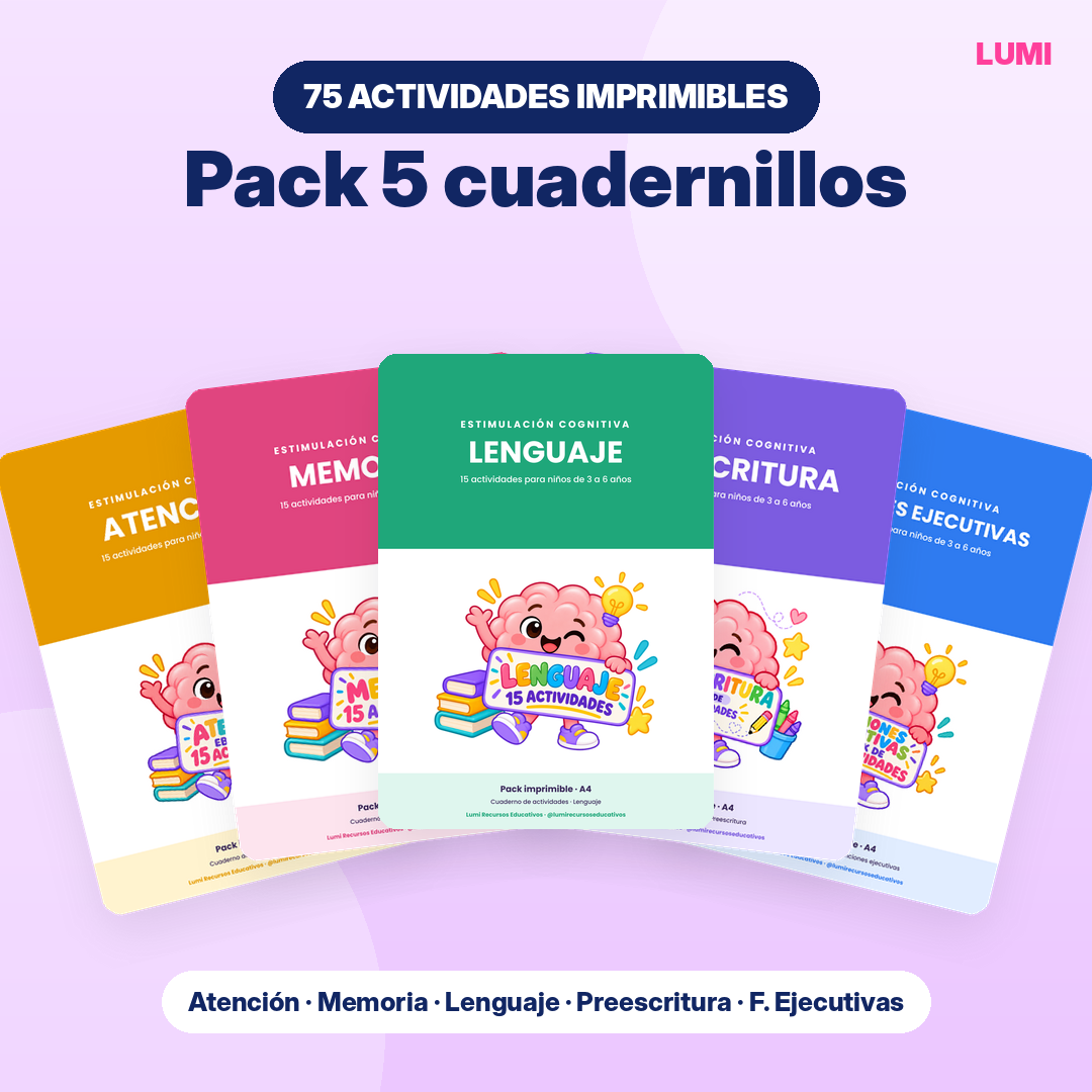 PACK 5 CUADERNILLOS ESTIMULACIÓN