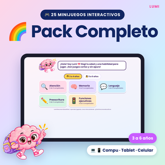 PACK MINIJUEGOS LUMI · 25 JUEGOS